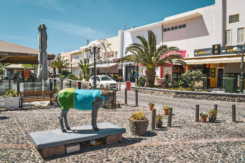 Evening People-Watching Around Fira Main Square