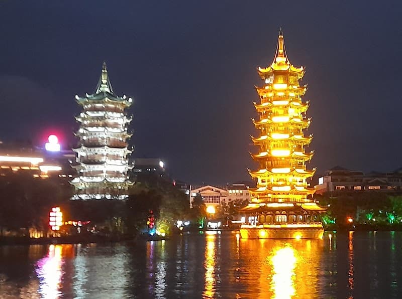 Rong & Shan Lakes with Sun and Moon Pagodas