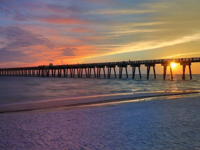 Russell-Fields Pier at Sunset
